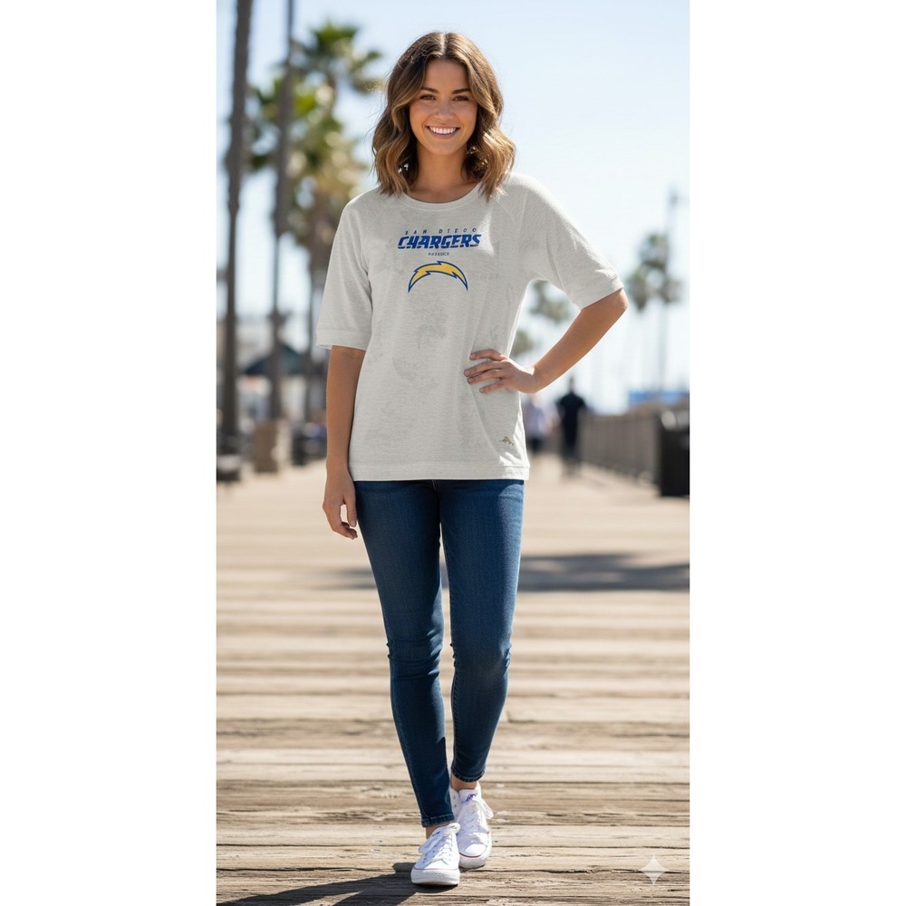 Tommy Bahama San Diego Chargers NFL Women's M T-shirt Cotton Embroidered Marlin